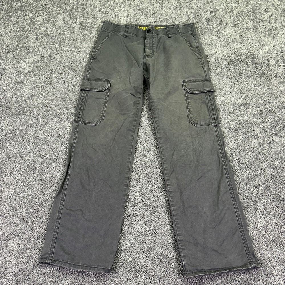 Lee Pants Mens 32x30 Gray Cargo Extreme Comfort Straight Workwear Outdoor Pocket
